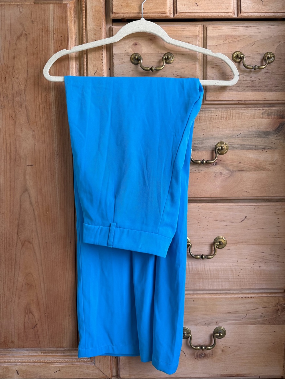 American Threads Vibrant Blue Pleated Pants